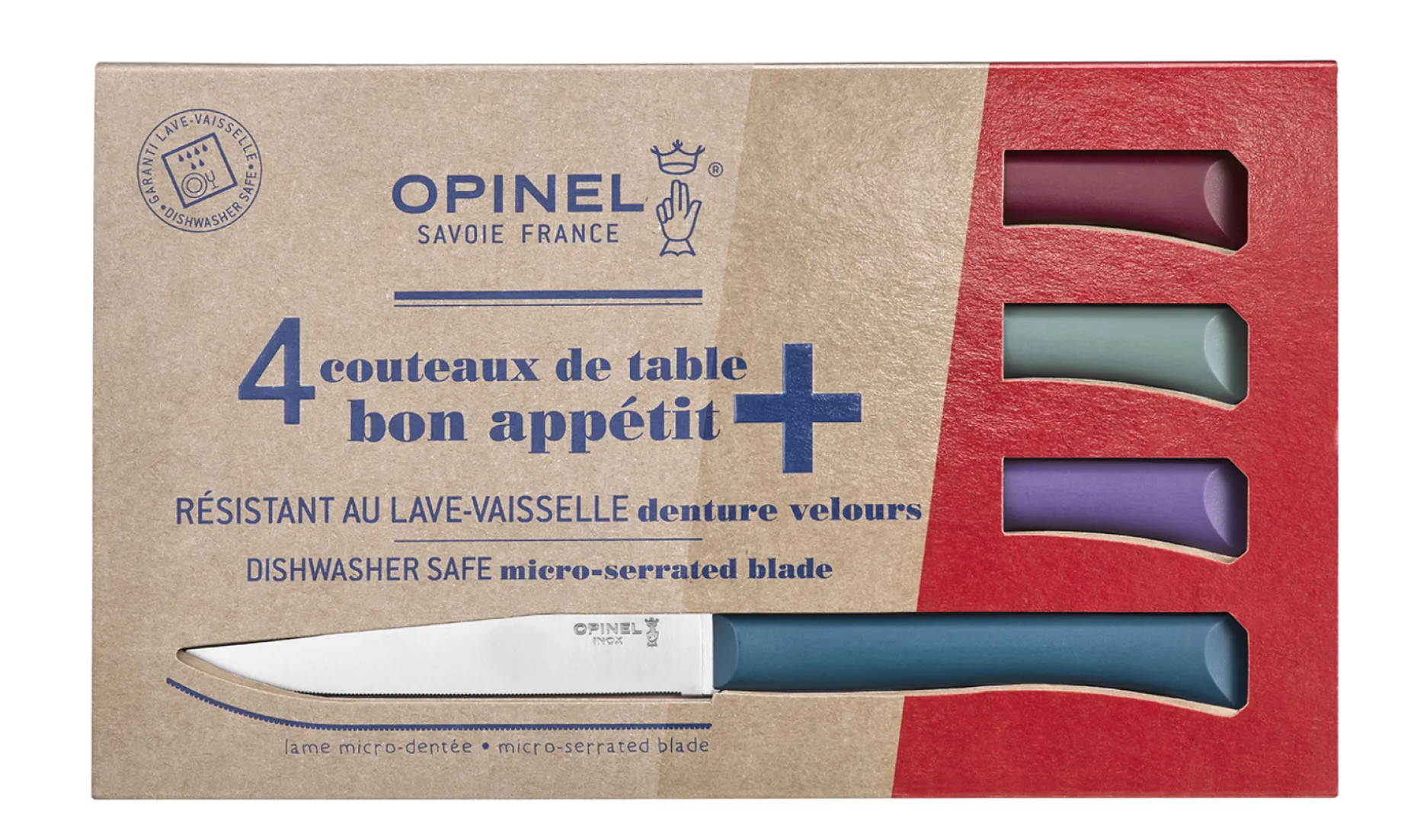 Messerset 4 Tafelmesser Bon Appétit + Glam (mehrfarbig)