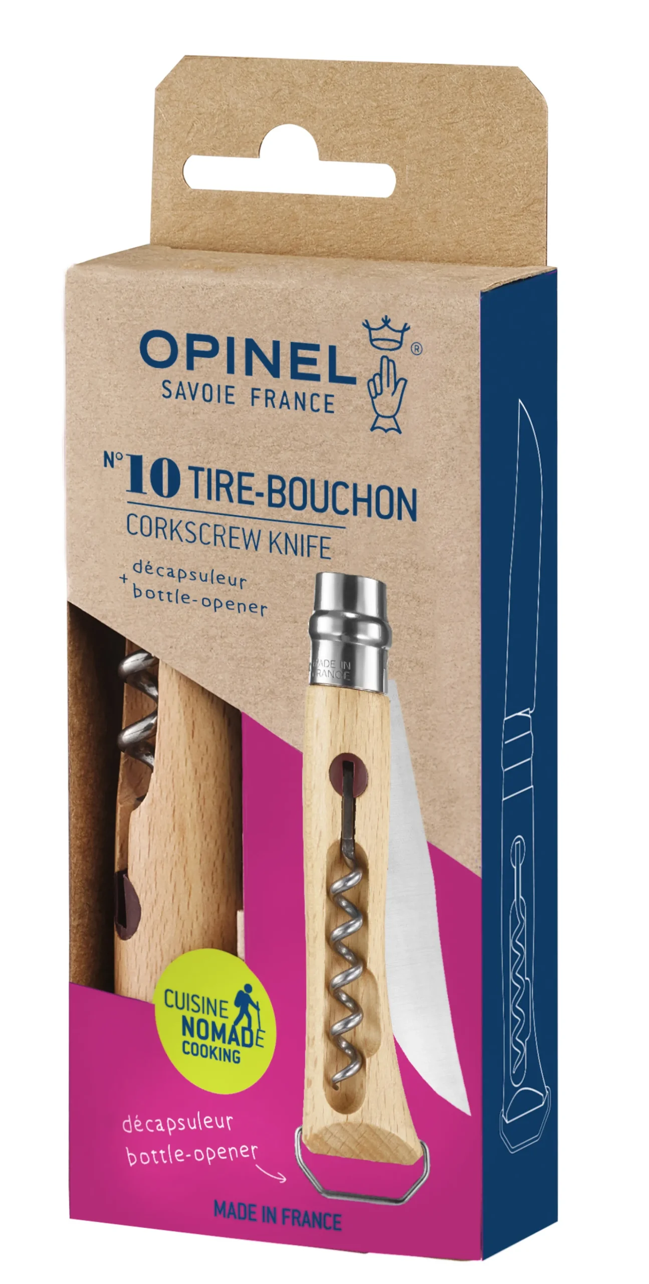 Taschenmesser mit Korkenzieher und Flaschenöffner Nr. 10